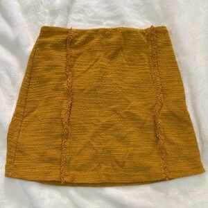 Trendy Mustard Mini Skirt